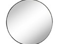 Дизайнерское настенное зеркало Glass Memory Lunar 100  в металлической раме черного цвета